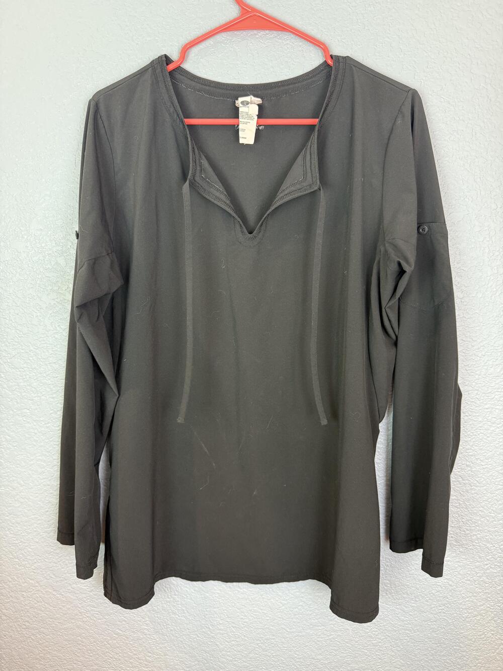 Columbia Titanium Pullover Womens Large Black Stretch Long Sleeve Hiking Shirt